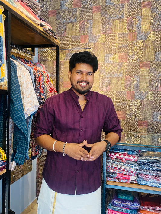 Premium Self Printed Shirt  ( Full Sleeve )