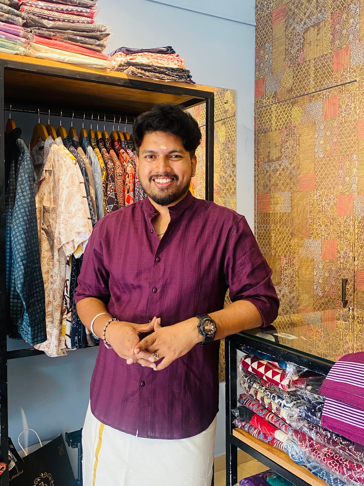 Premium Self Printed Shirt  ( Full Sleeve )