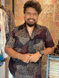 Sooksharekha - Black Pure Cotton Hand Block Print Shirt