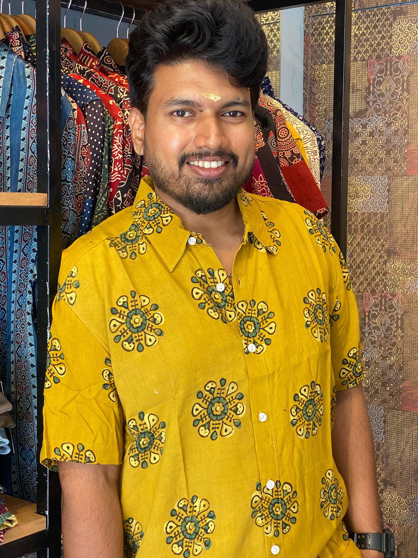 Pure Cotton Handblock Printed Shirt