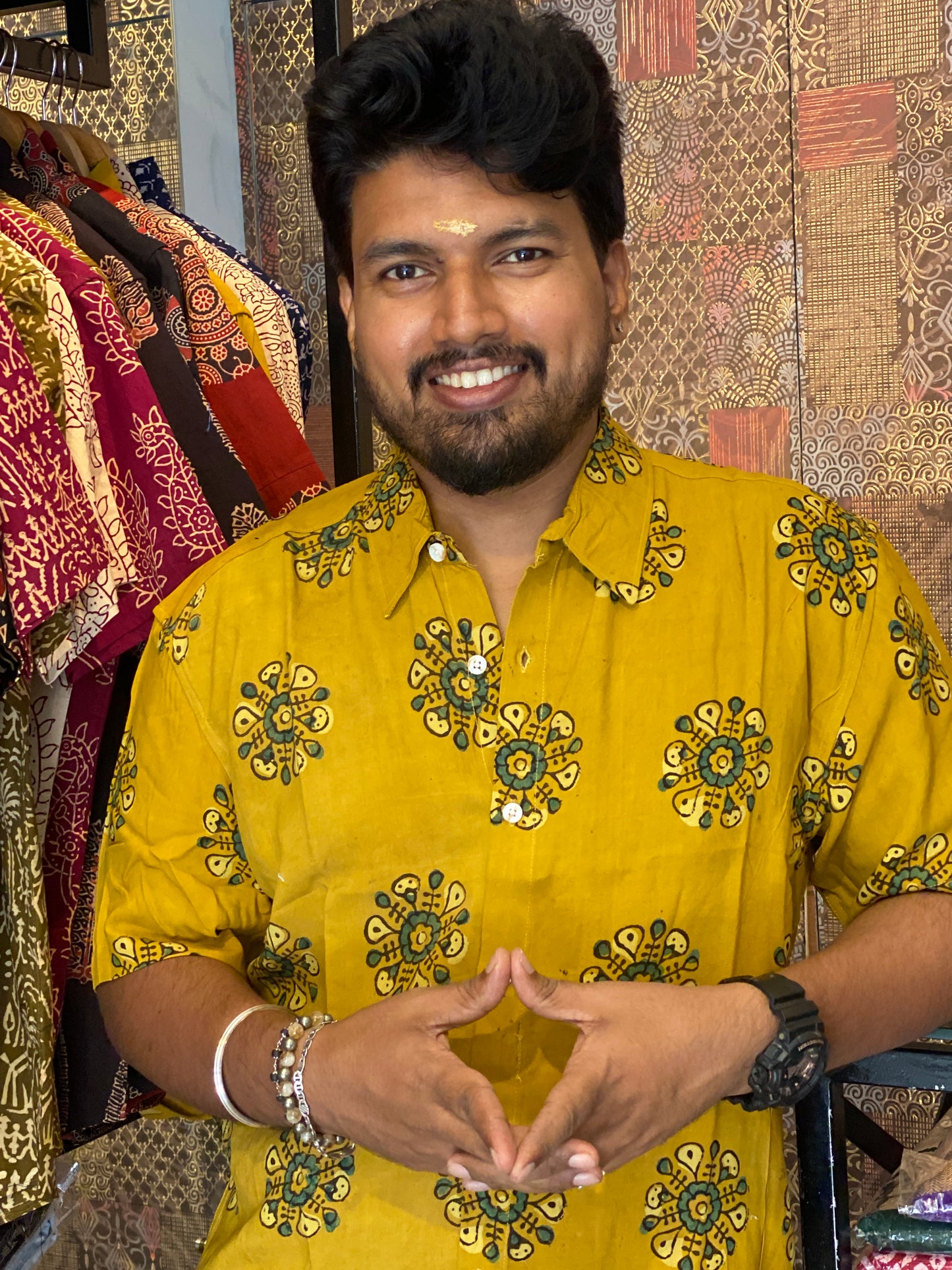 Pure Cotton Handblock Printed Shirt