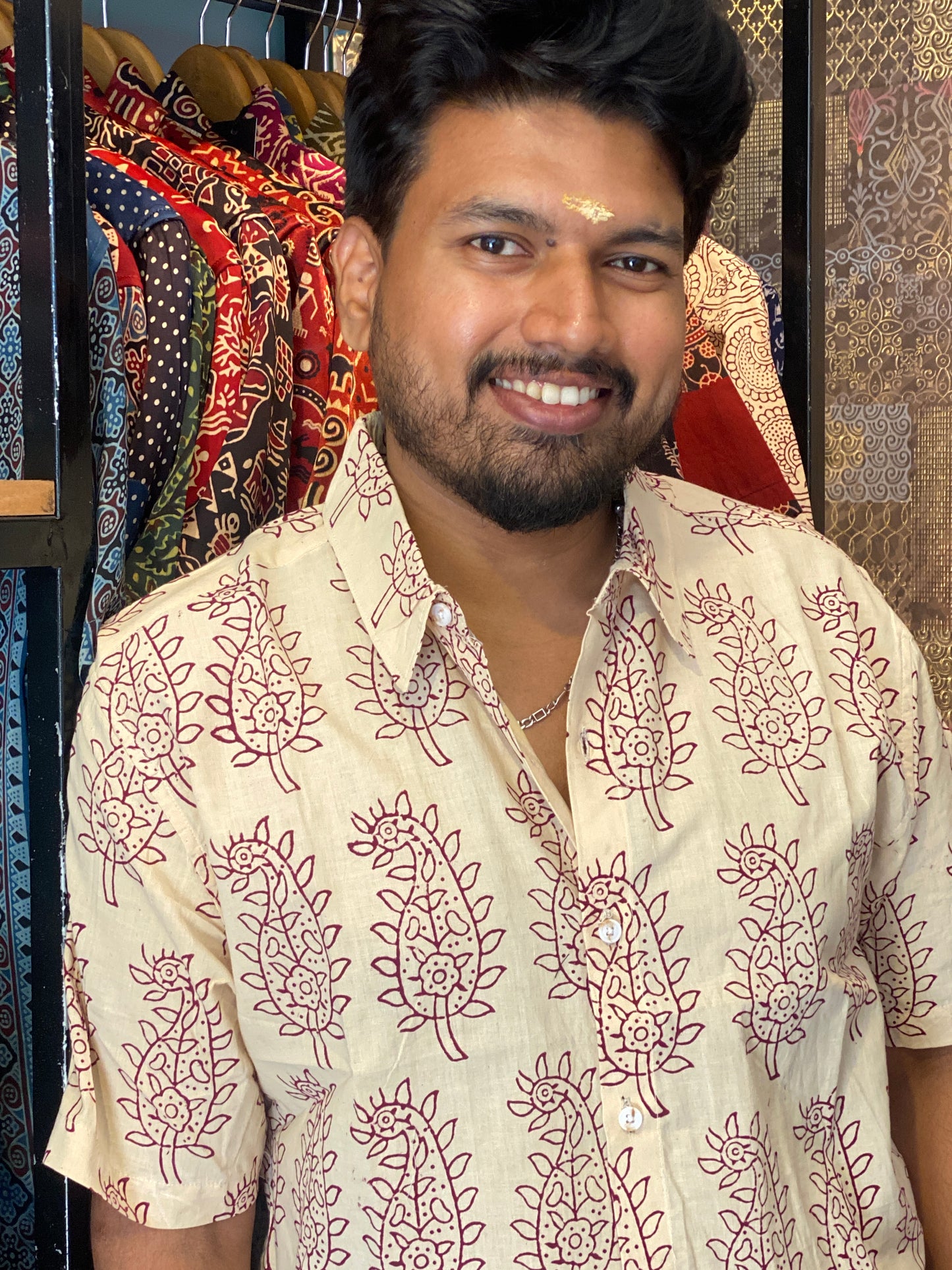 Pure Cotton Handblock Printed Shirt