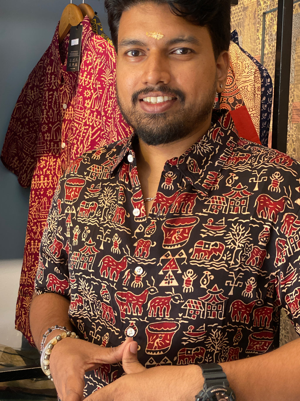 Gramakatha - Black Modal Silk Shirt