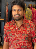 Gramakatha - Red Modal Silk Shirt