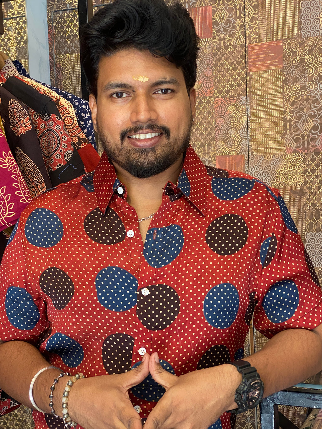 Chakrika - Red Modal Silk Shirt