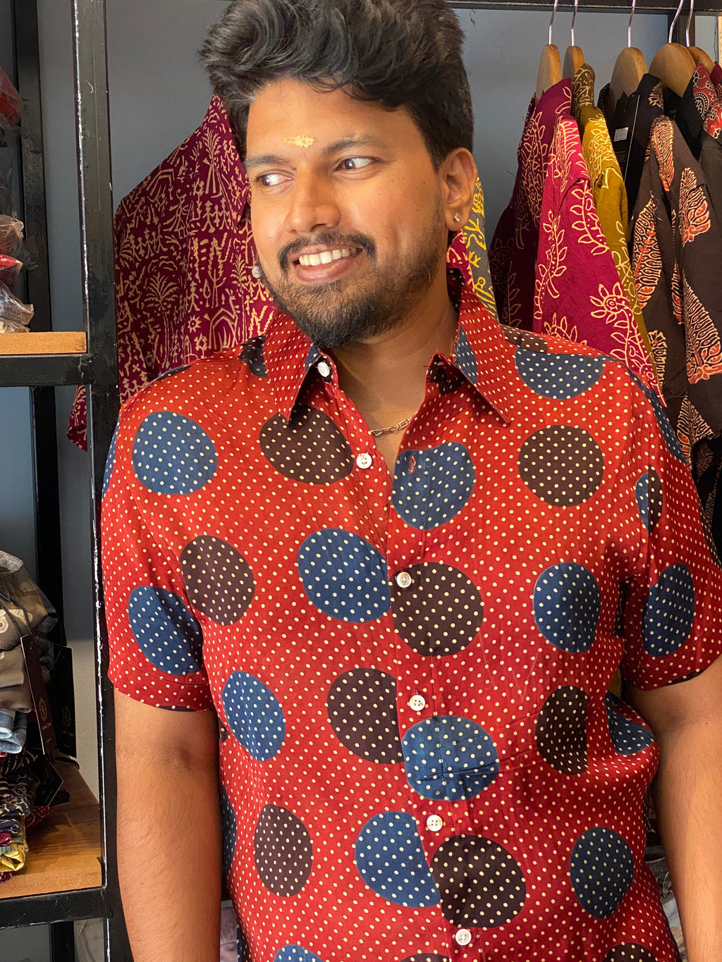Chakrika - Red Modal Silk Shirt