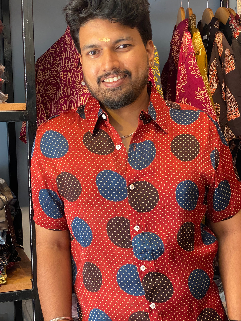 Chakrika - Red Modal Silk Shirt