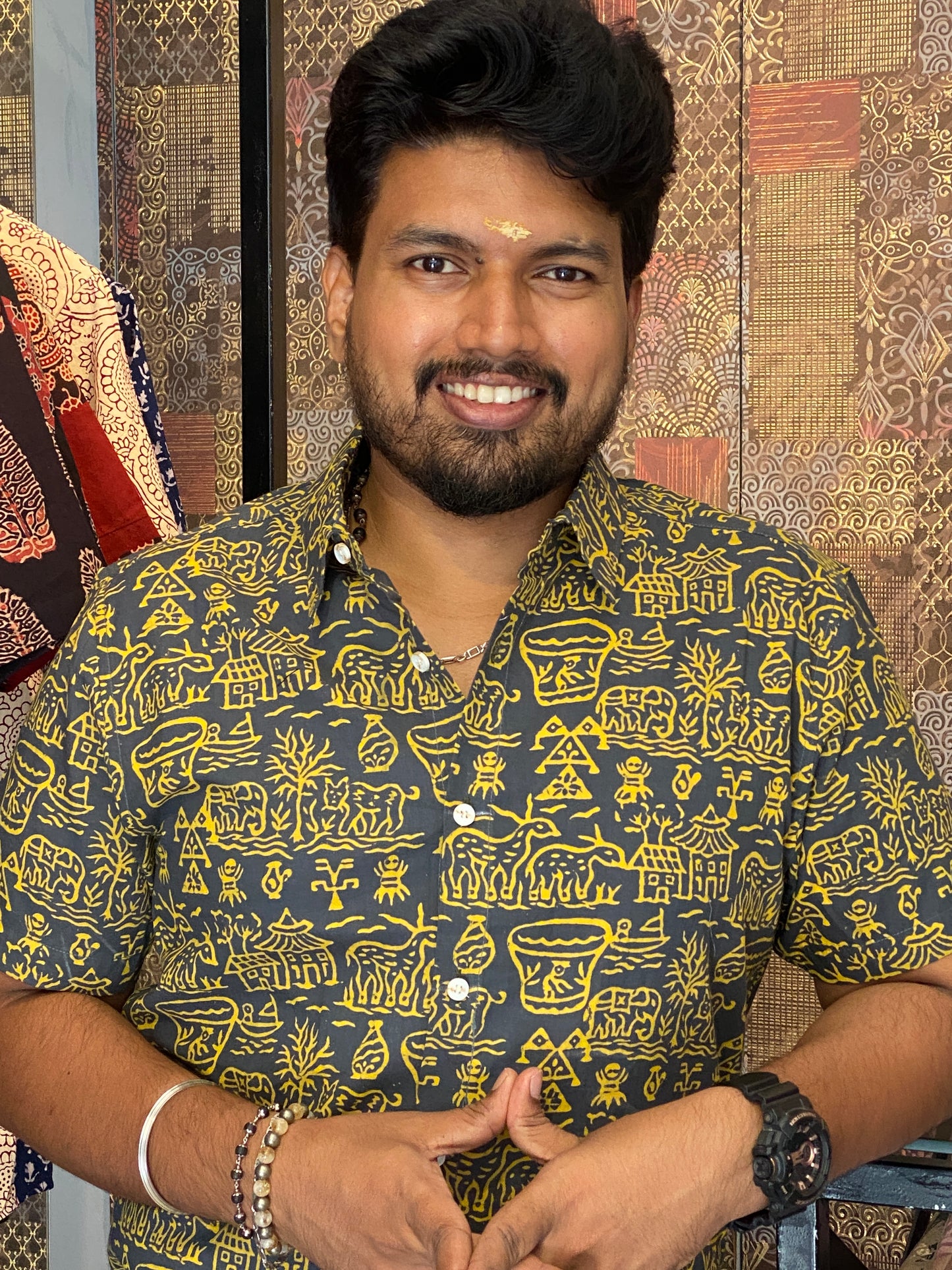 Pure Cotton Handblock Printed Shirt