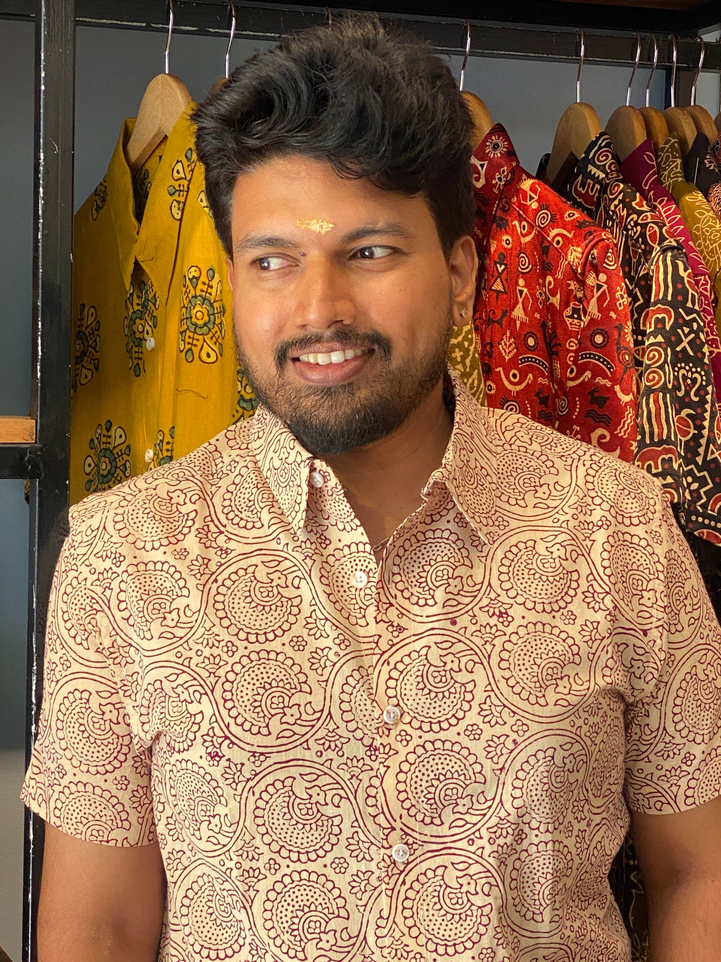 Pure Cotton Handblock Printed Shirt
