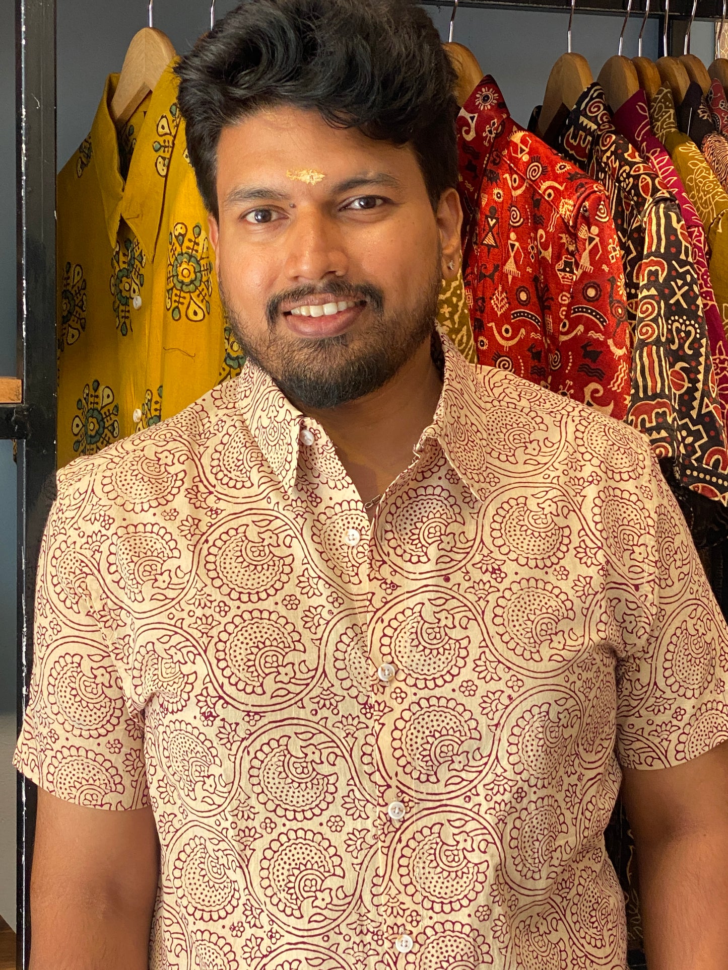 Pure Cotton Handblock Printed Shirt