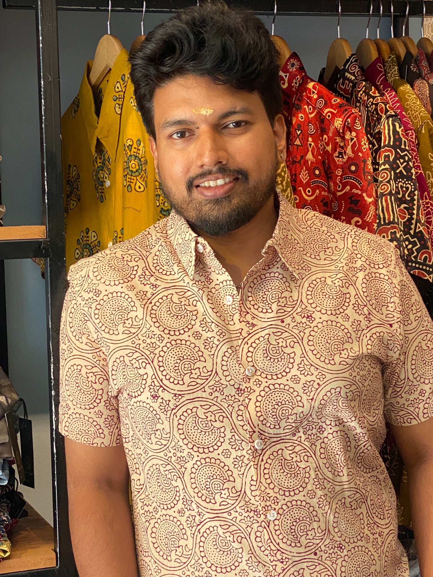 Pure Cotton Handblock Printed Shirt