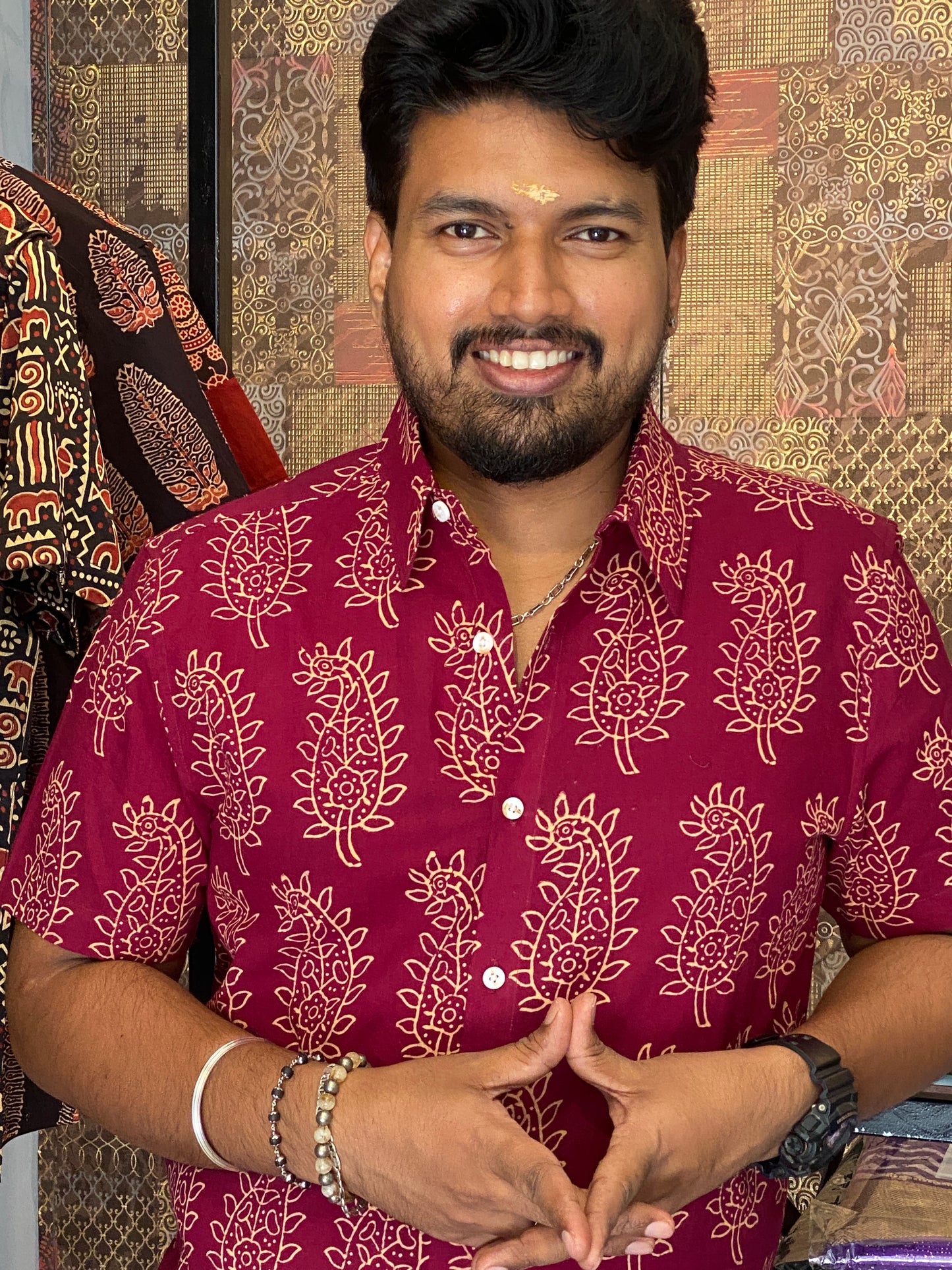 Pure Cotton Handblock Printed Shirt