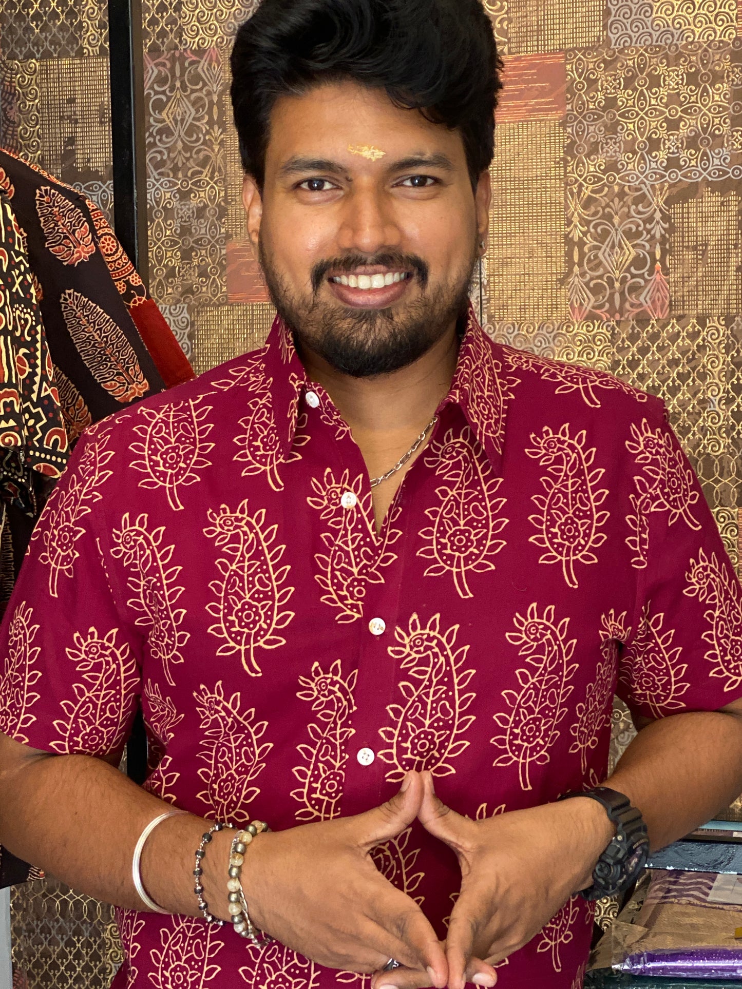 Pure Cotton Handblock Printed Shirt