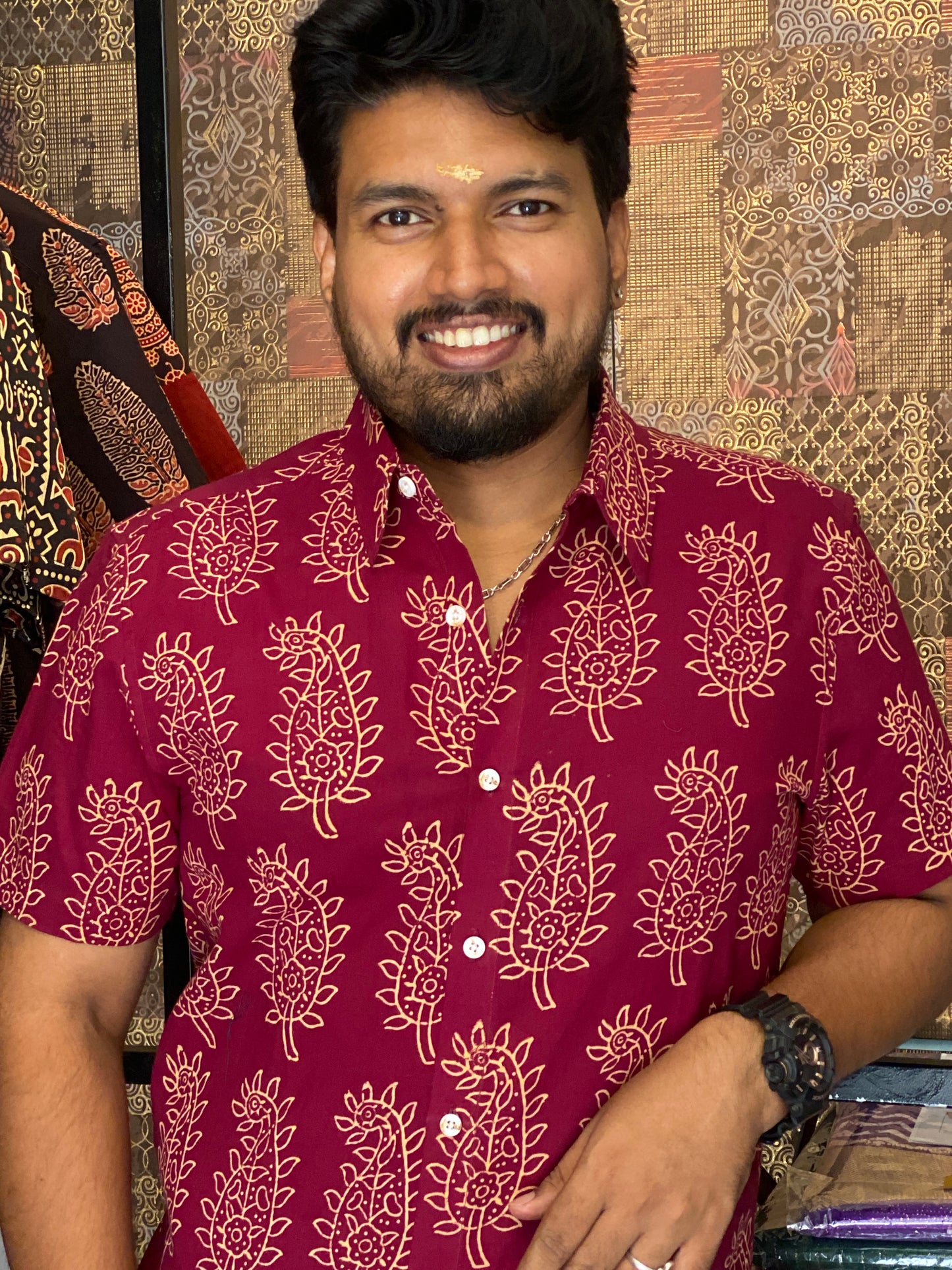 Pure Cotton Handblock Printed Shirt