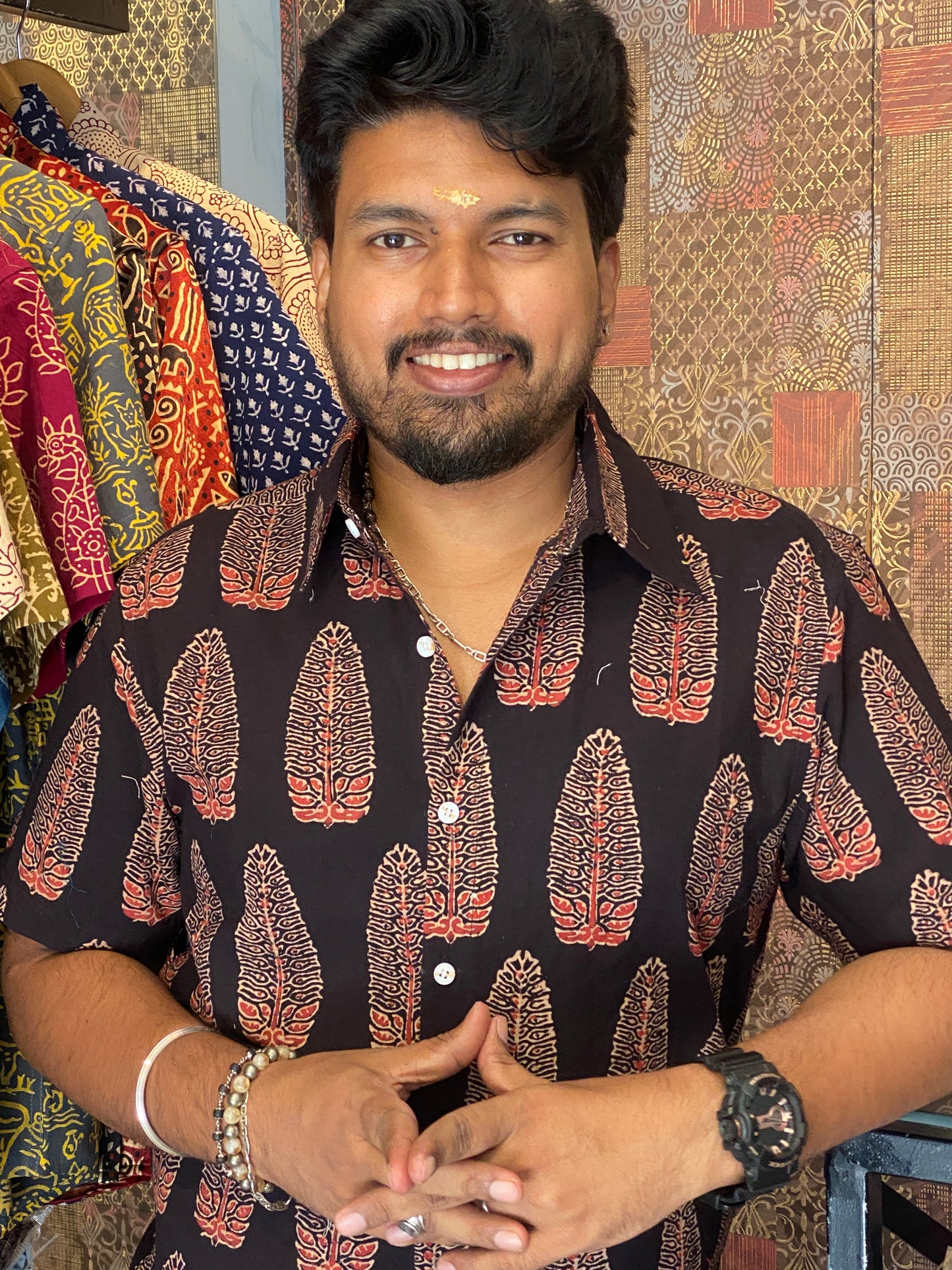 Pure Cotton Handblock Printed Shirt