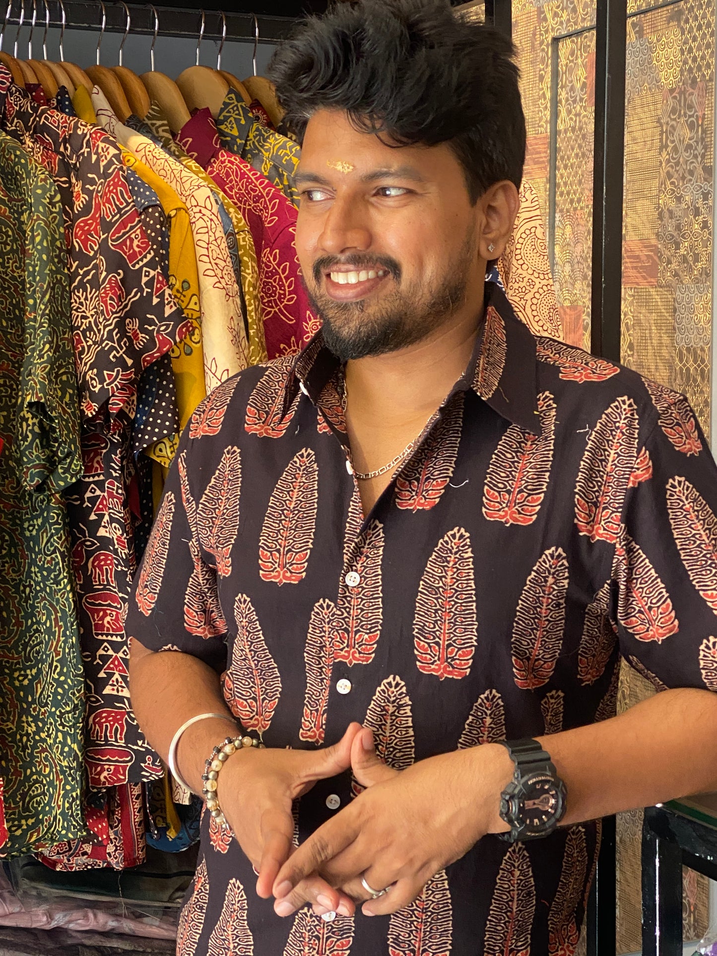 Pure Cotton Handblock Printed Shirt