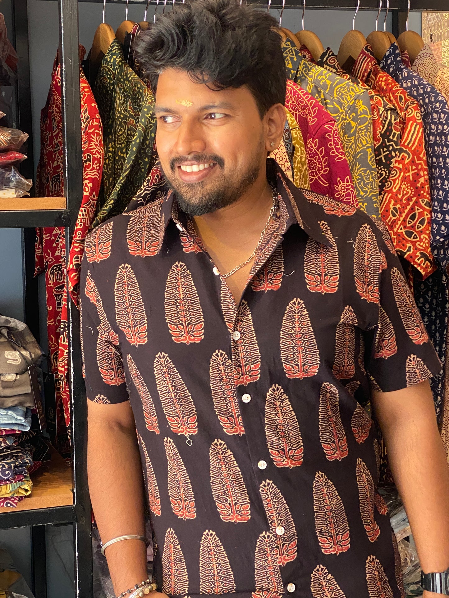 Pure Cotton Handblock Printed Shirt
