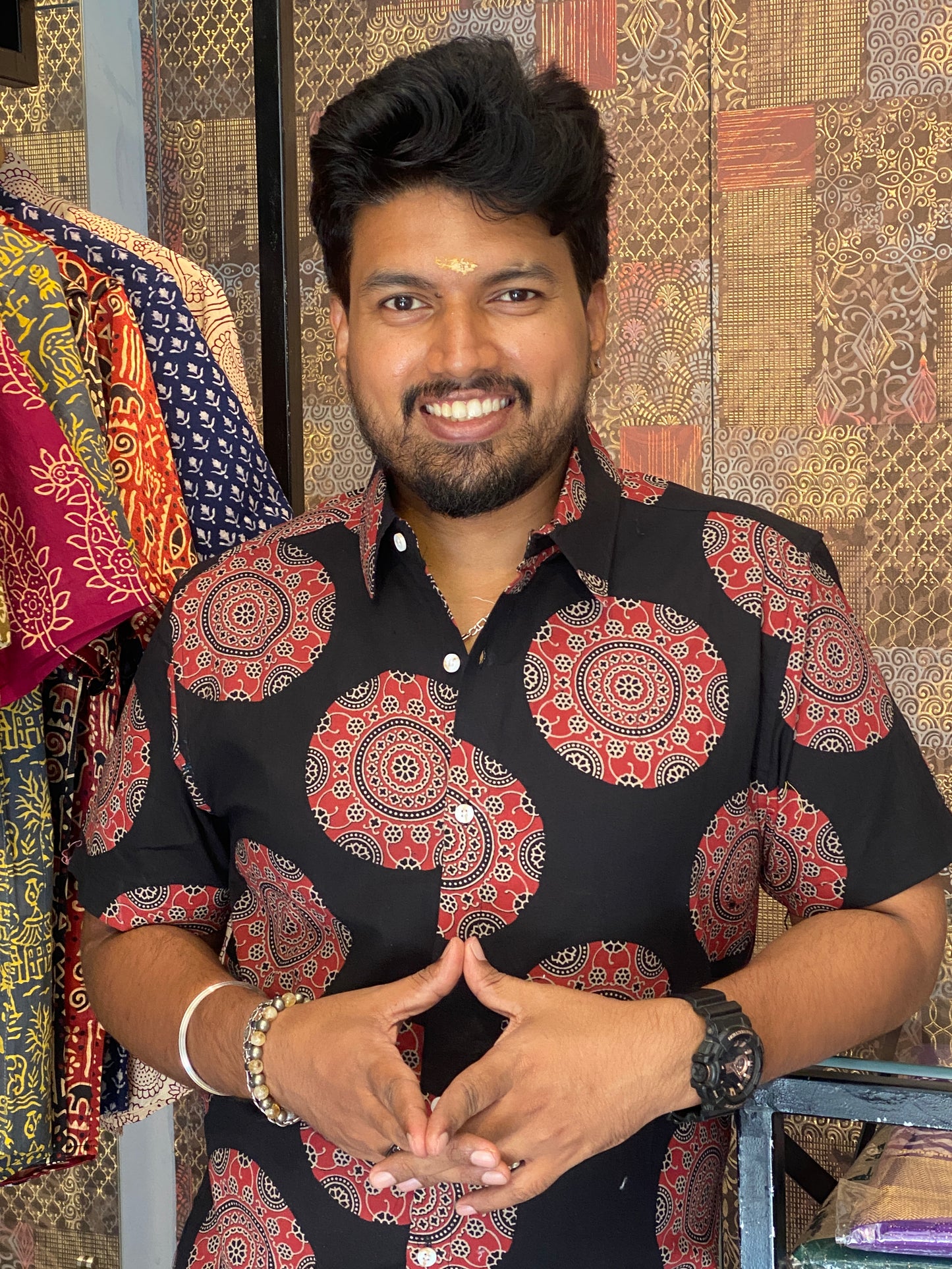 Pure Cotton Handblock Printed Shirt
