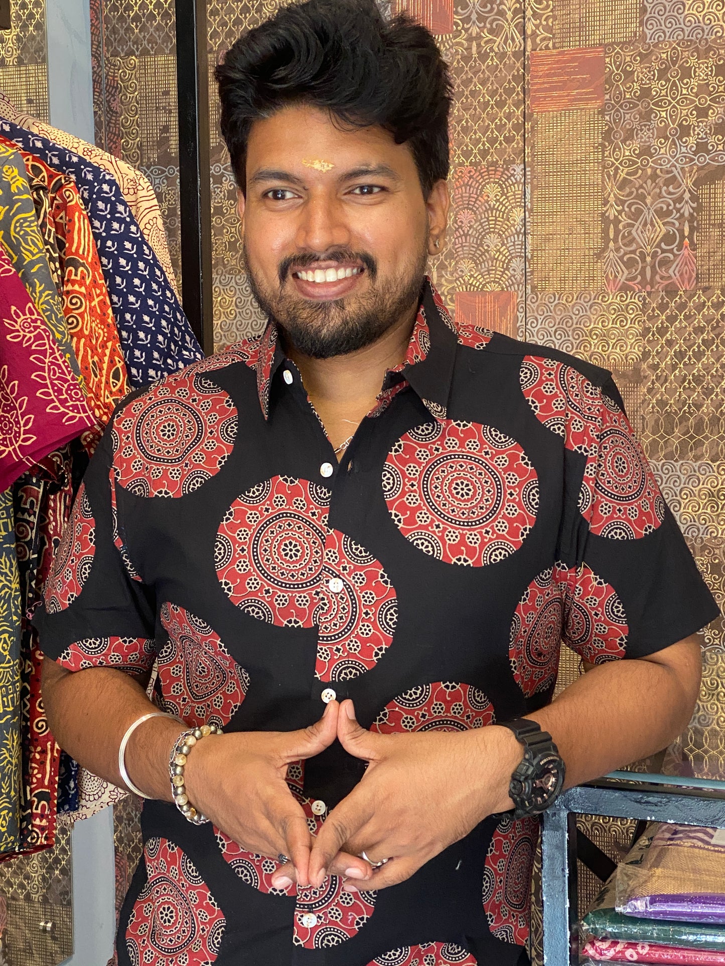 Pure Cotton Handblock Printed Shirt