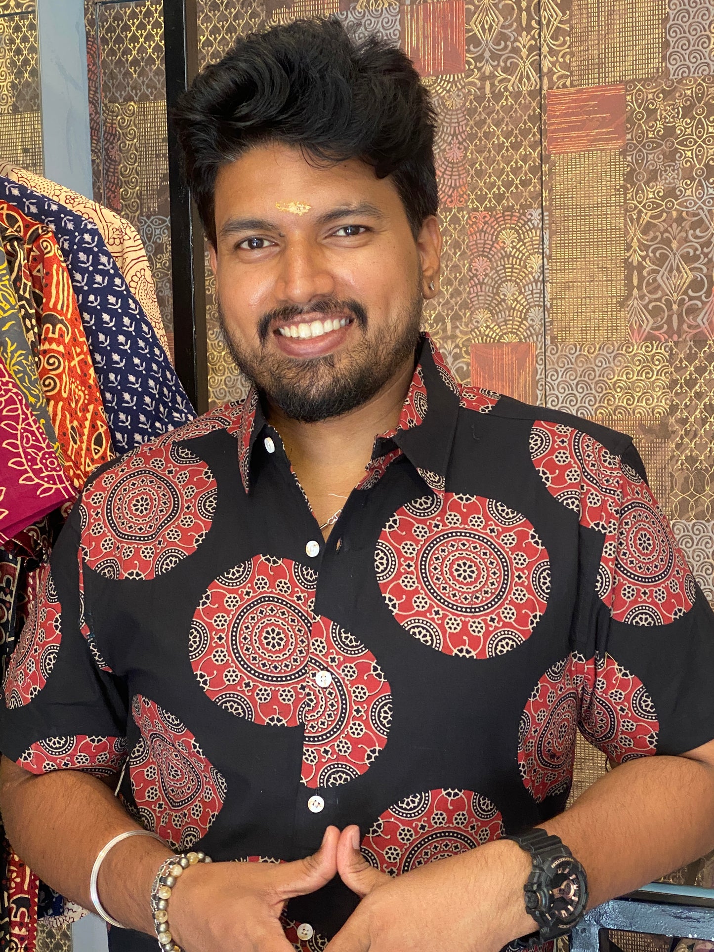 Pure Cotton Handblock Printed Shirt