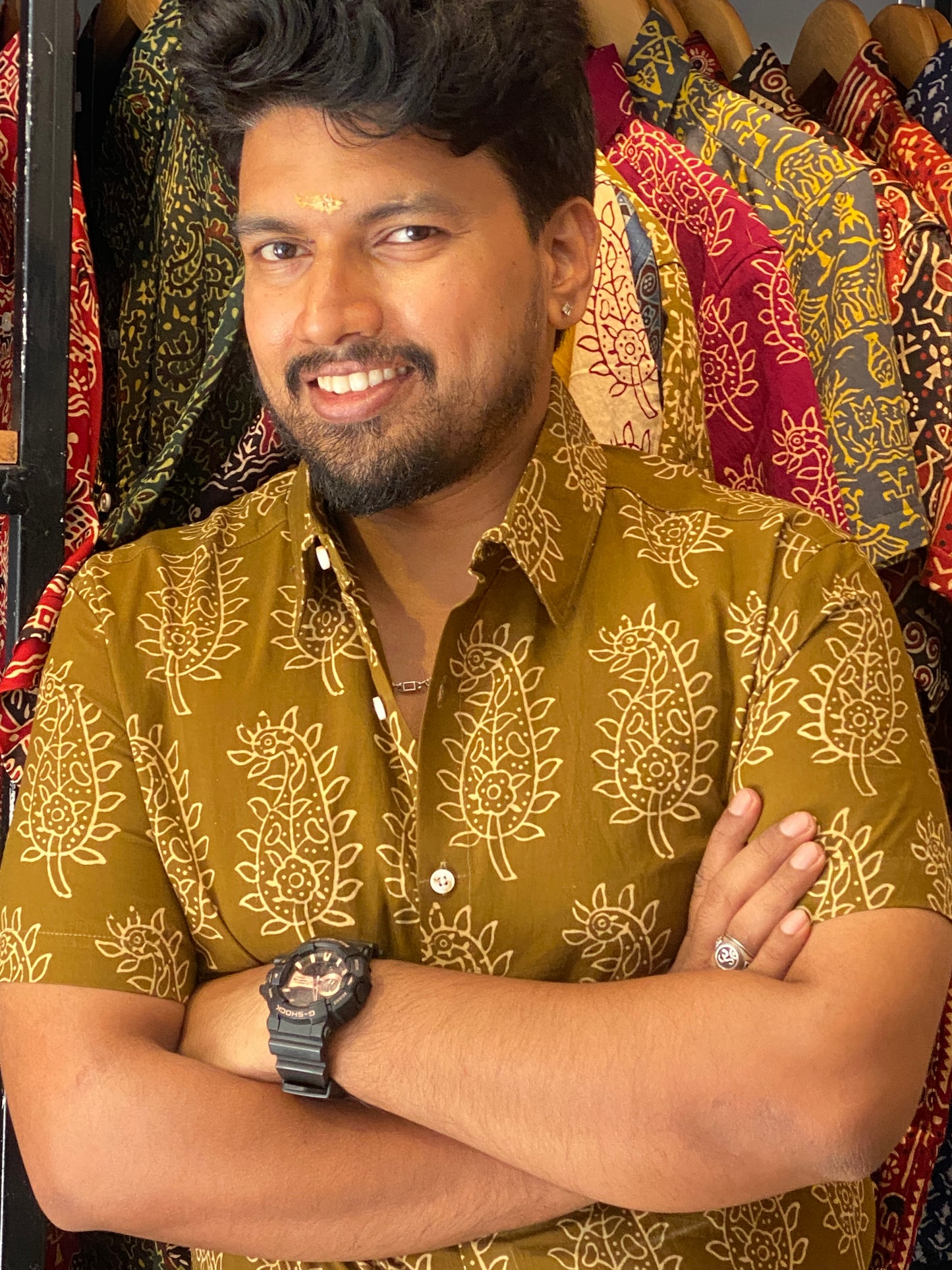 Pure Cotton Handblock Printed Shirt