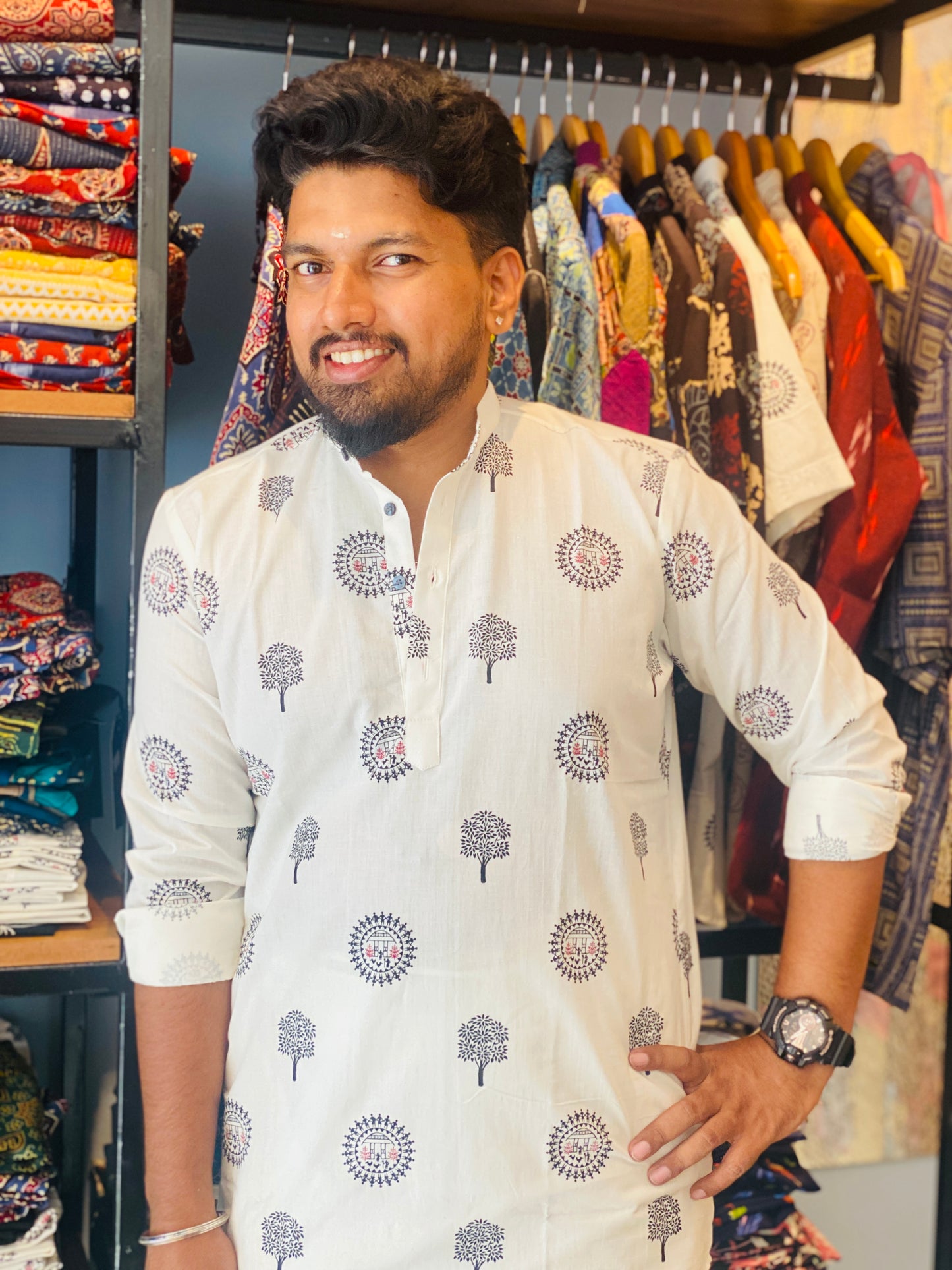 Cotton Printed Short Kurta