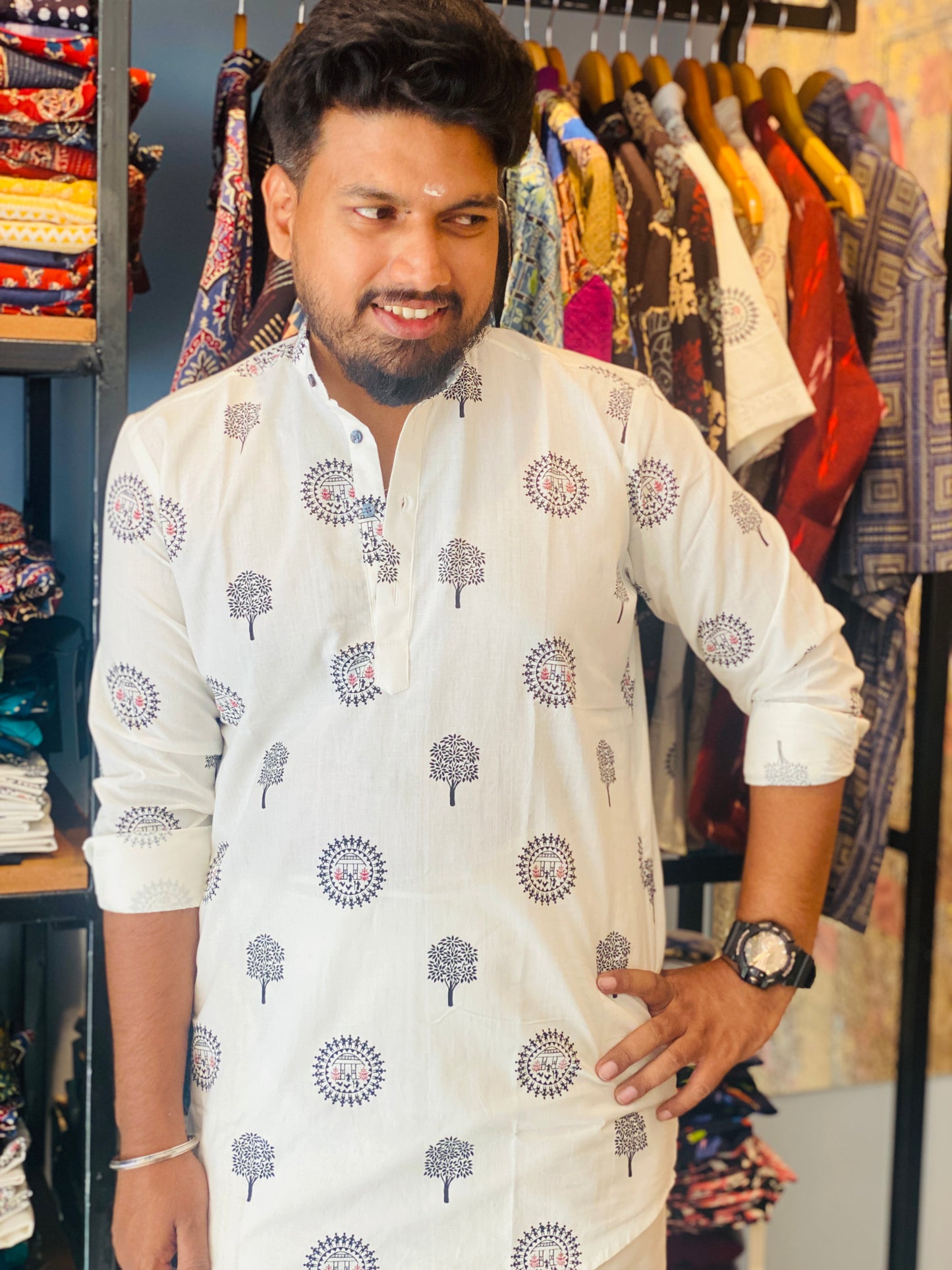 Cotton Printed Short Kurta