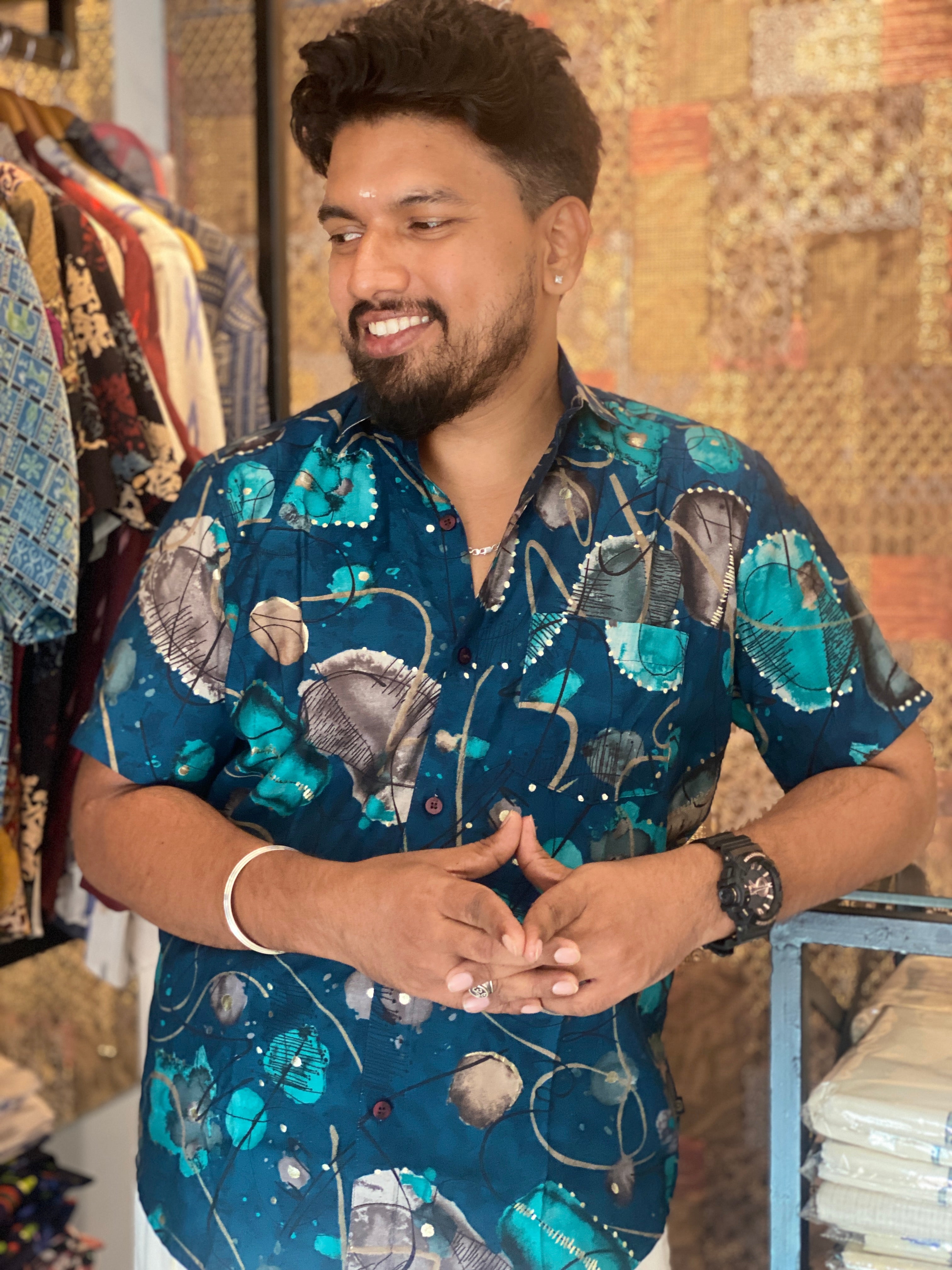 Muslin Digital  Printed Shirt