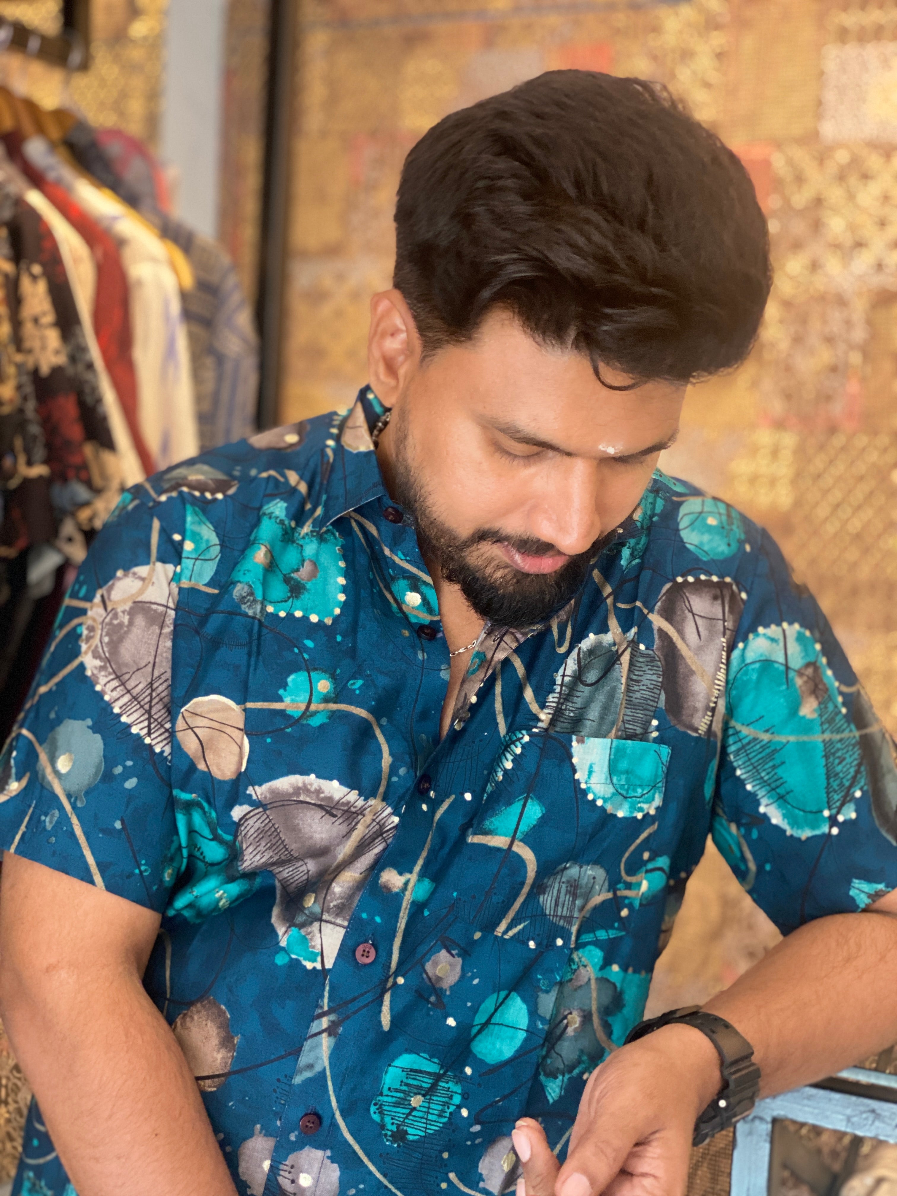 Muslin Digital  Printed Shirt