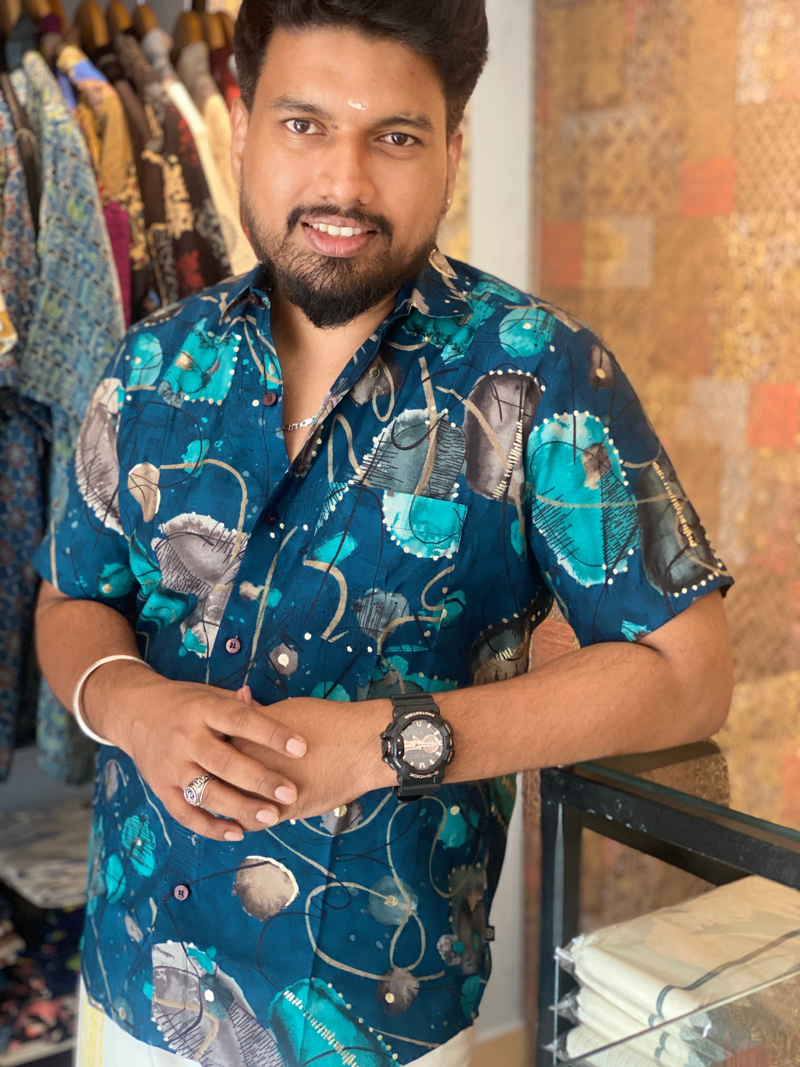 Muslin Digital  Printed Shirt