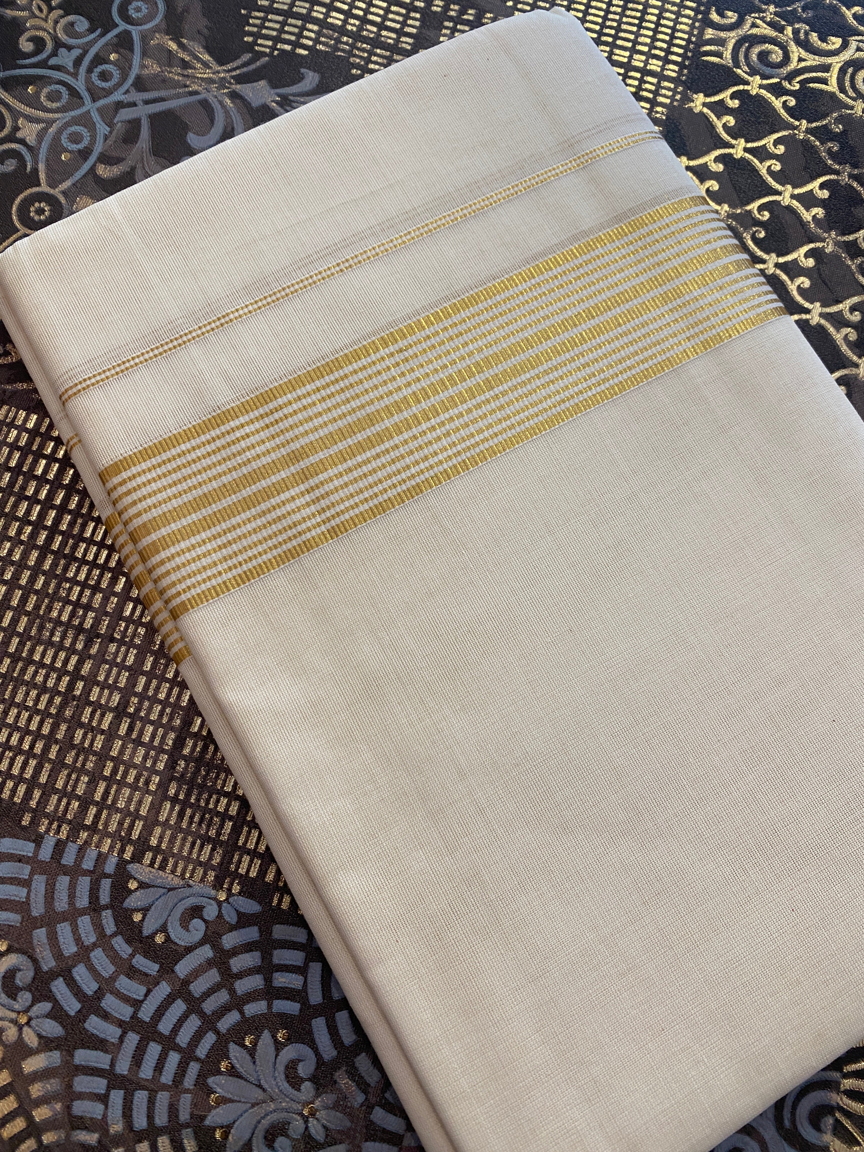 Hiranya H001-  Golden Kasavu Dhoti