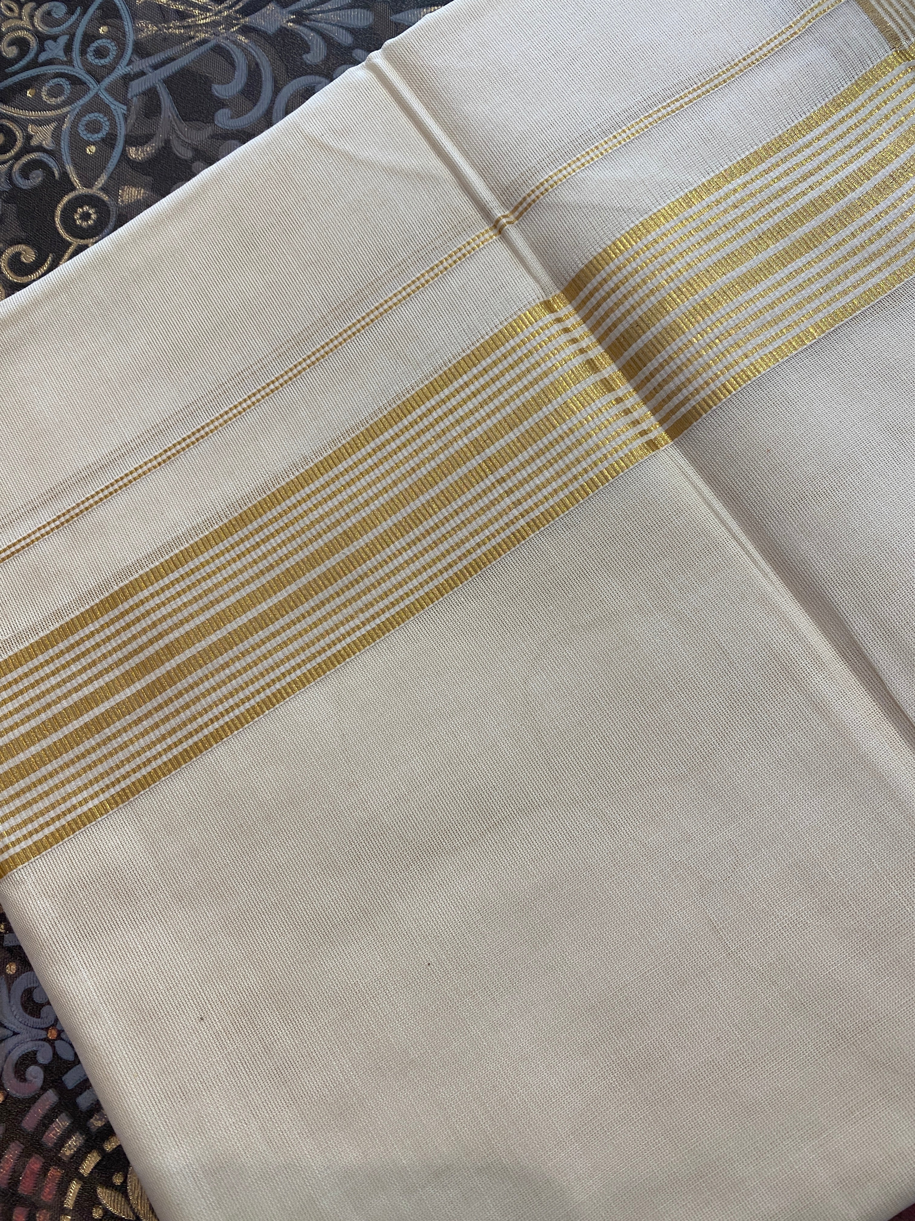 Hiranya H001-  Golden Kasavu Dhoti
