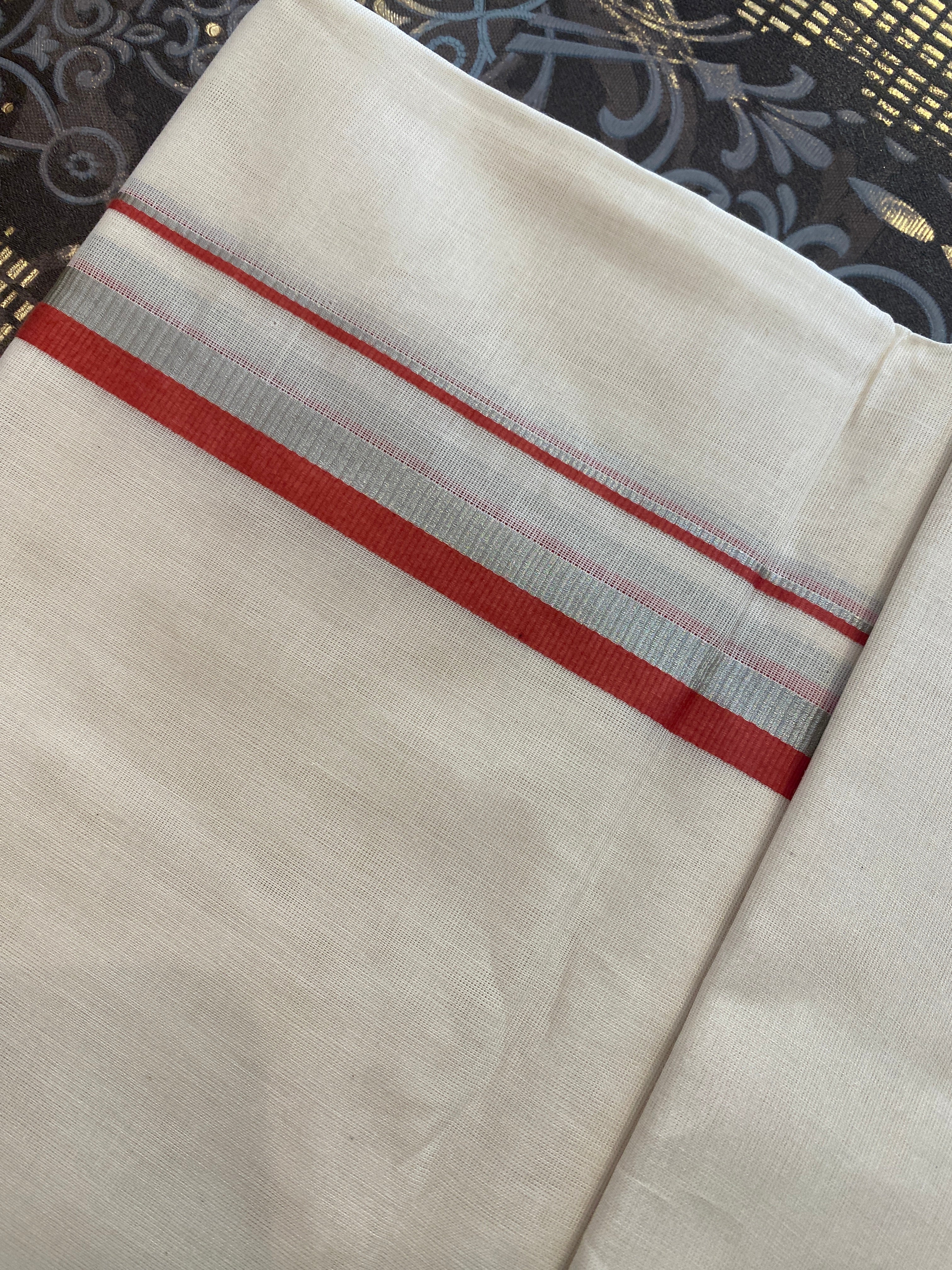 Rajatha R008 – Ruby Kara Silver Kasavu Dhoti