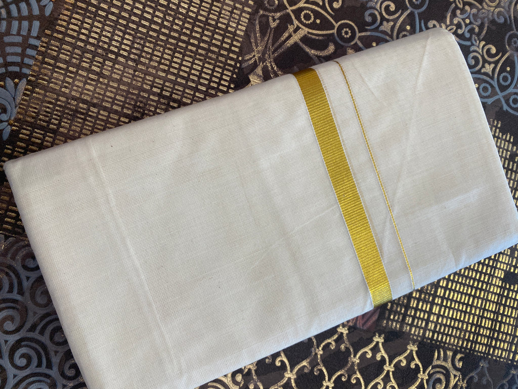Hiranya H009 – Golden Kasavu Dhoti