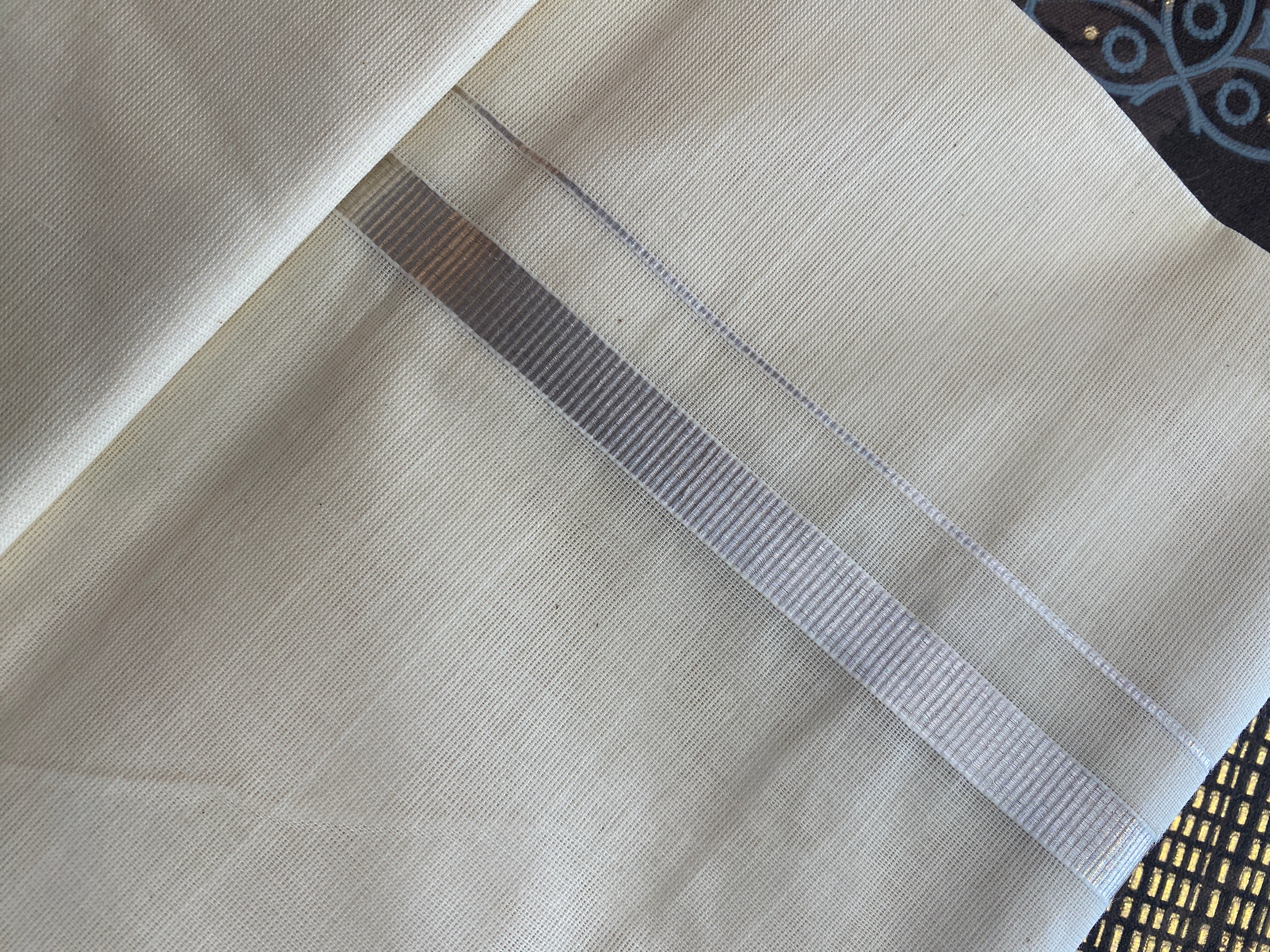 Rajatha R006 - Silver Zari Border Dhoti