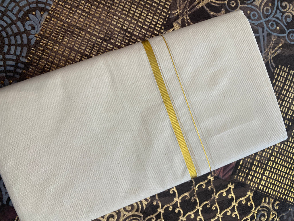 Hiranya H011 – Golden Kasavu Dhoti