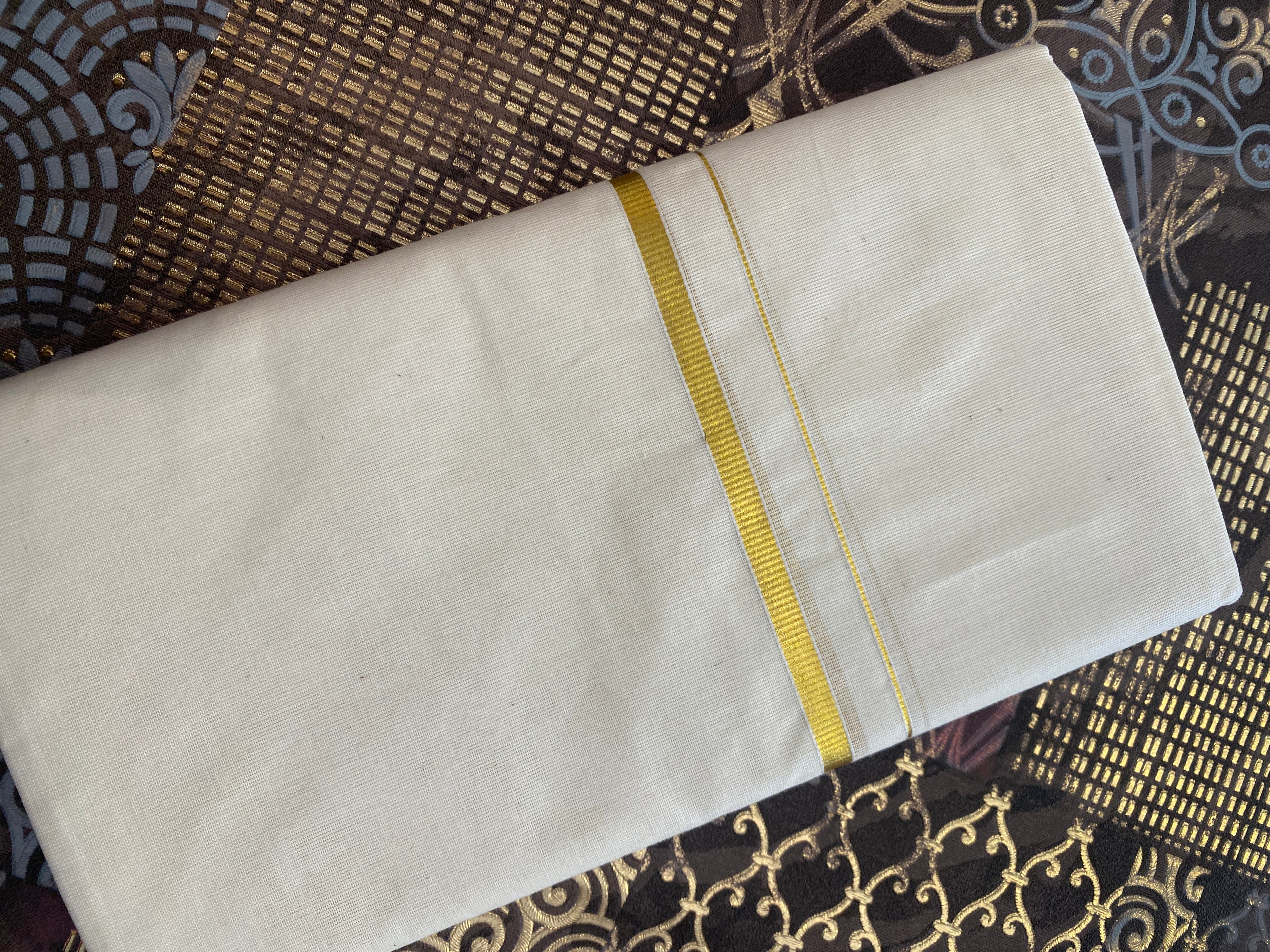 Hiranya H011 – Golden Kasavu Dhoti