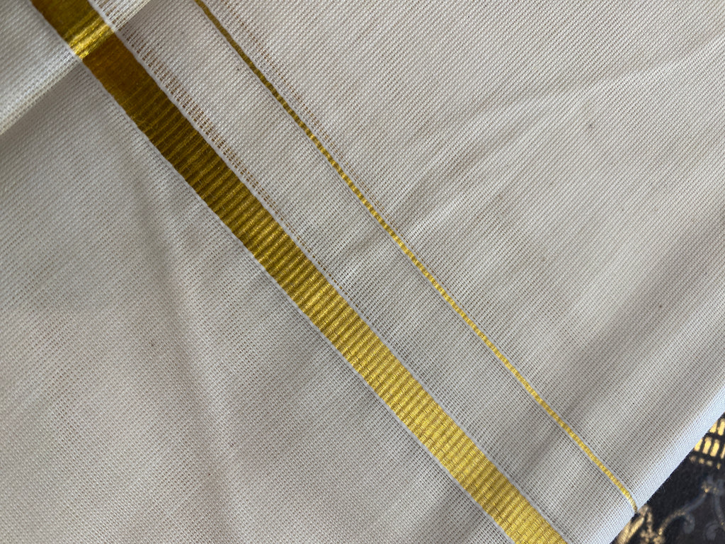 Hiranya H011 – Golden Kasavu Dhoti