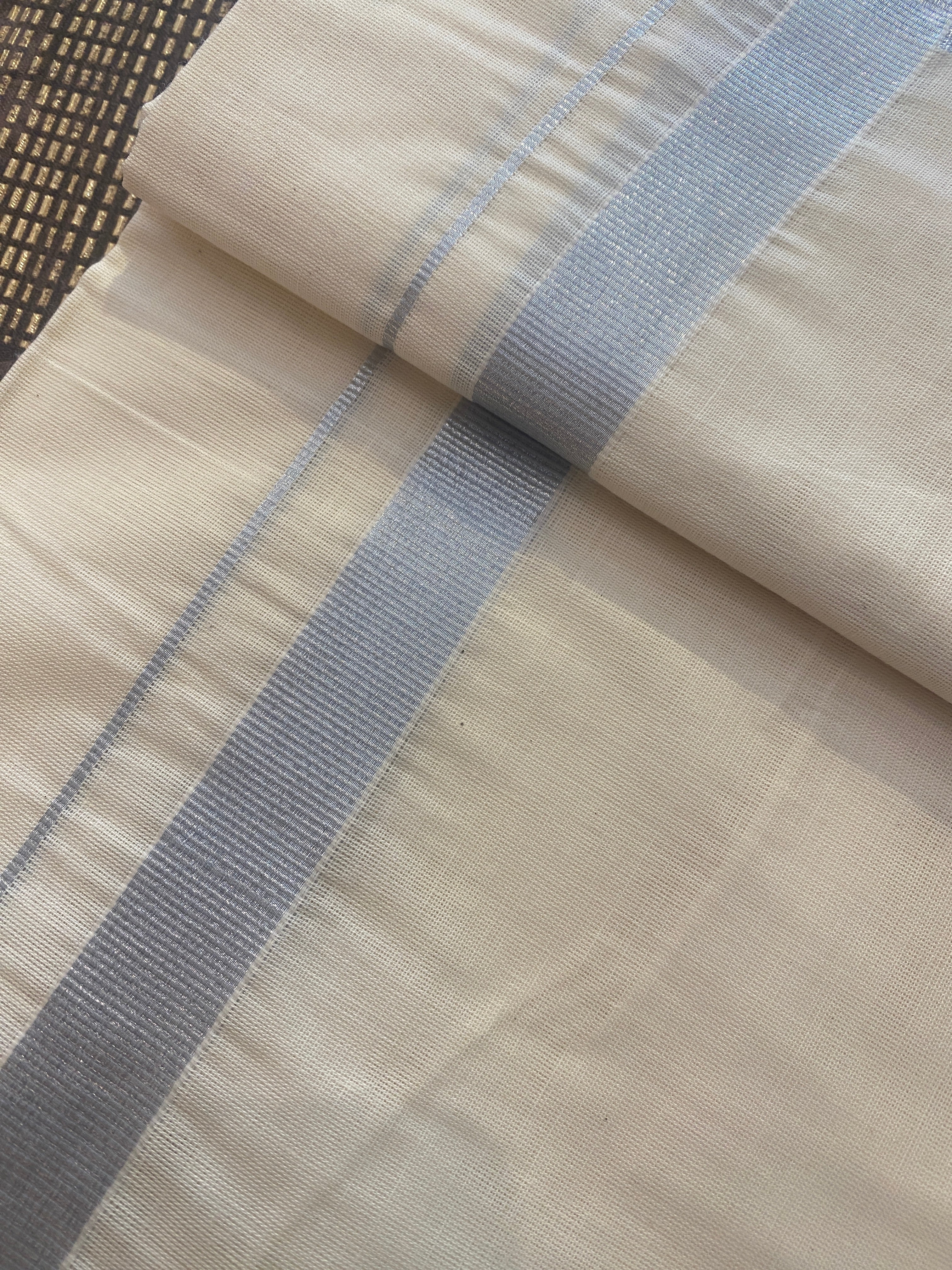 Rajatha R007 - Silver Zari Border Dhoti