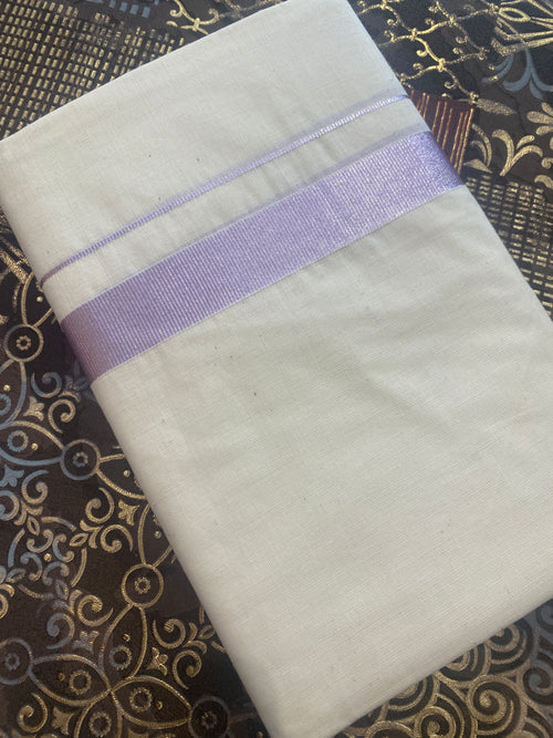 Aruna A003 – Rose Gold Zari Border Dhoti