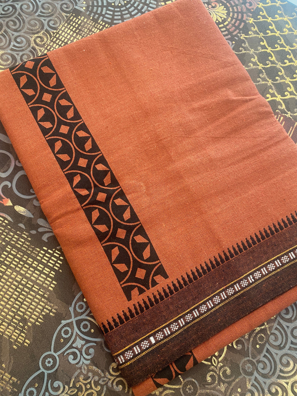Premium Kaavi Dhoti – Classic Printed Kara