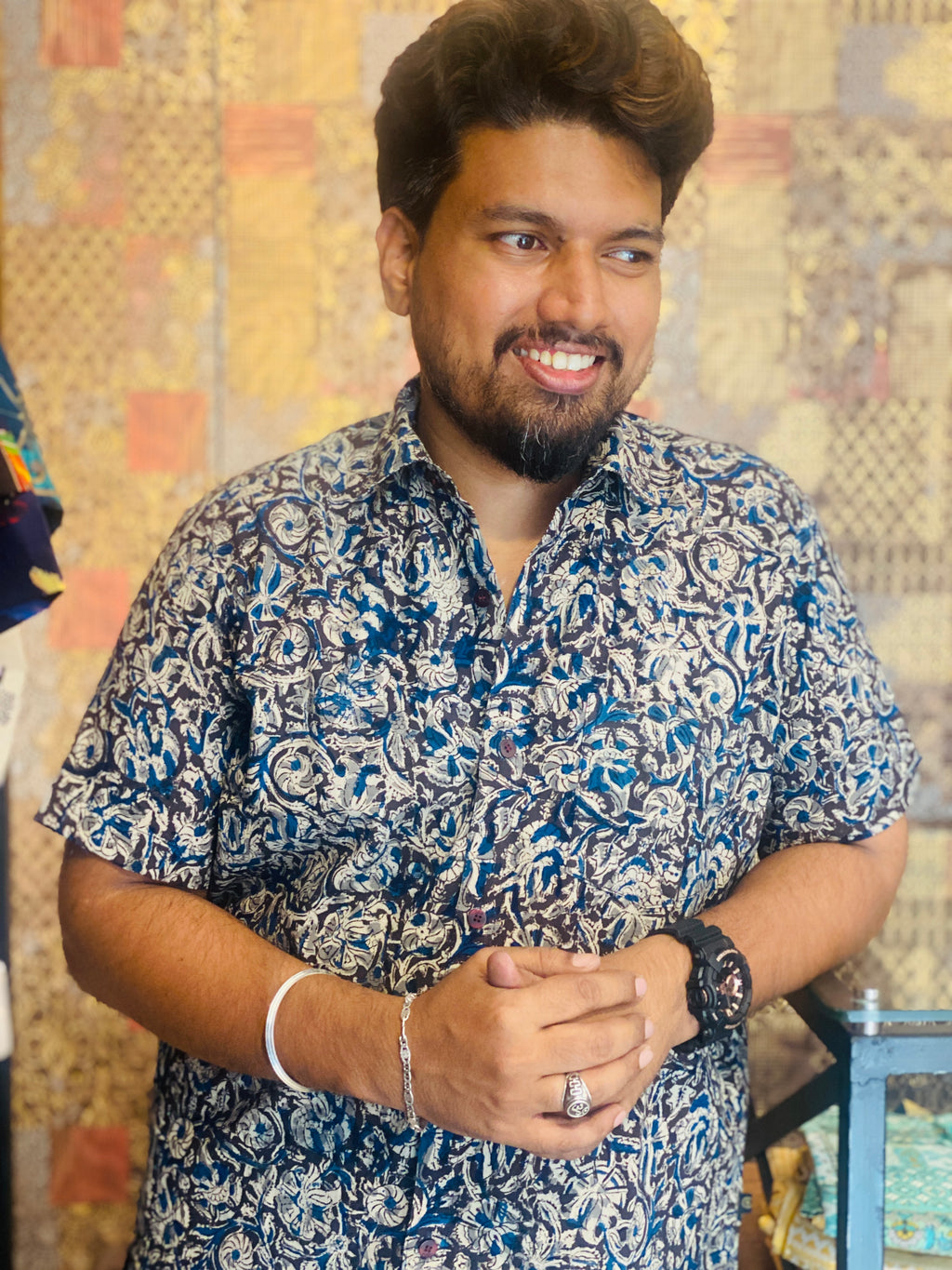 Neelambara - Kalamkari Print Cotton Shirt