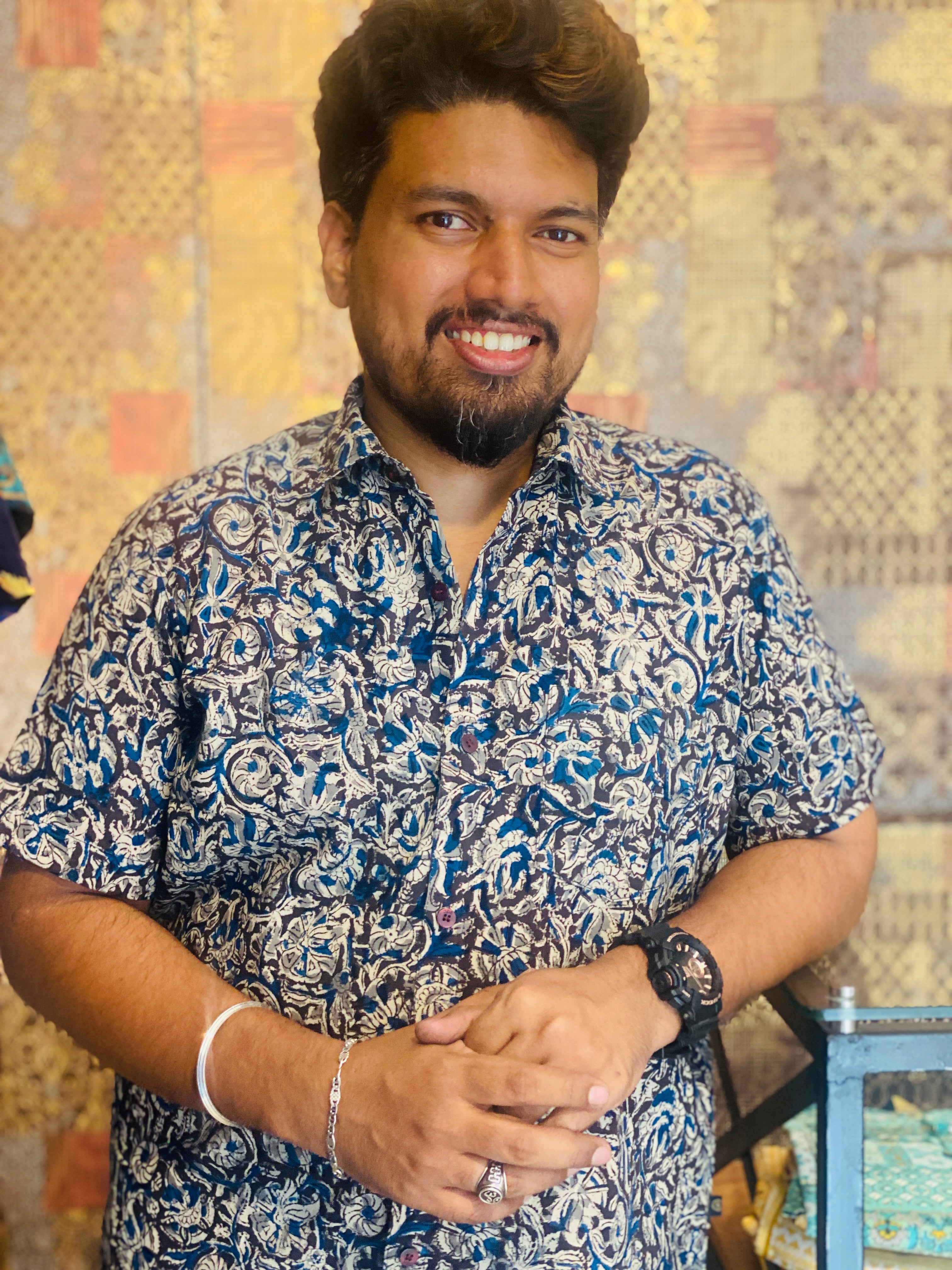 Neelambara - Kalamkari Print Cotton Shirt
